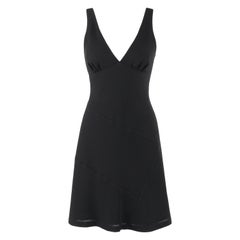 NICOLE MILLER Retro Black Sleeveless Geometric Seam Cocktail Dress NWT