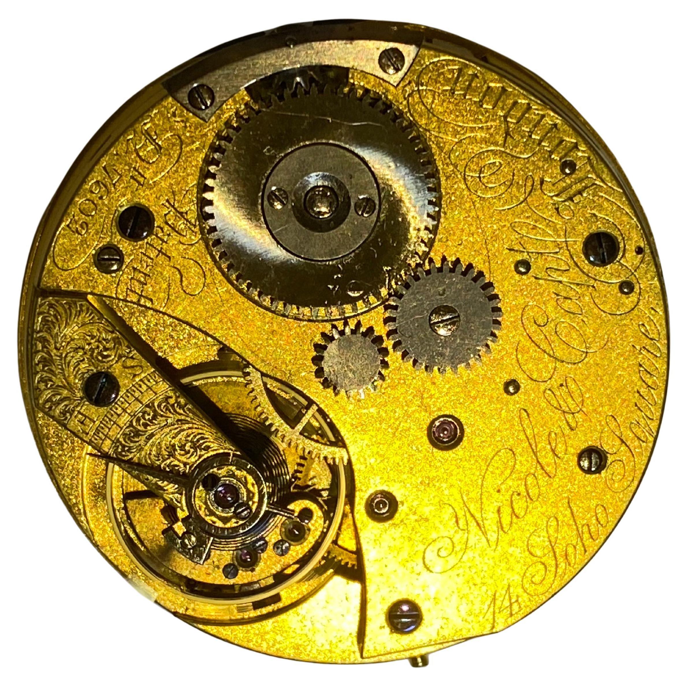 Nicole Nielsen 
Co Centre Second Flyback Chronograph Pocket Watch Movement For Sale