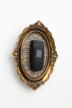 "Antique Samsung Flip", Vintage Recycle Flip Phone, Nostalgic Still-Life Framed