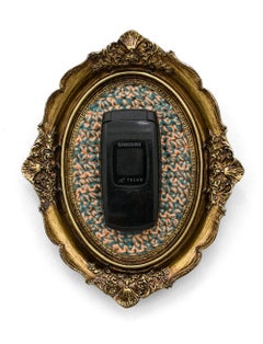 "Antique Samsung Flip", Vintage Recycle Flip Phone, Nostalgic Still-Life Framed