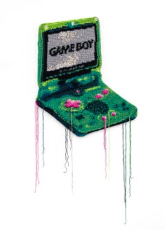 "Darkmark999", Game Boy Nostalgic 90s Crochet Wall-Hanging Sculpture