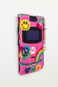 "Lisa Frank Taught Me About Style", Crocheted Still-Life 90s Nostalgic Sculpture