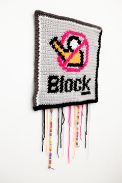 "Loser, Loser, Double Loser (AIM Block Button)", Internet Culture Fiber Art
