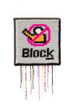 "Loser, Loser, Double Loser (AIM Block Button)", Internet Culture Fiber Art