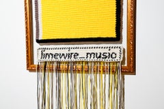 "Carpeta de música",  Icono de Internet, Textiles, Ganchillo Acrílico sobre plexiglás