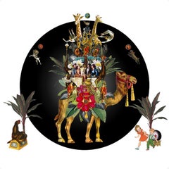' The Cirque Des Enfants Series Camel ' Limited edition of 25 Prints. GOLD LEAF