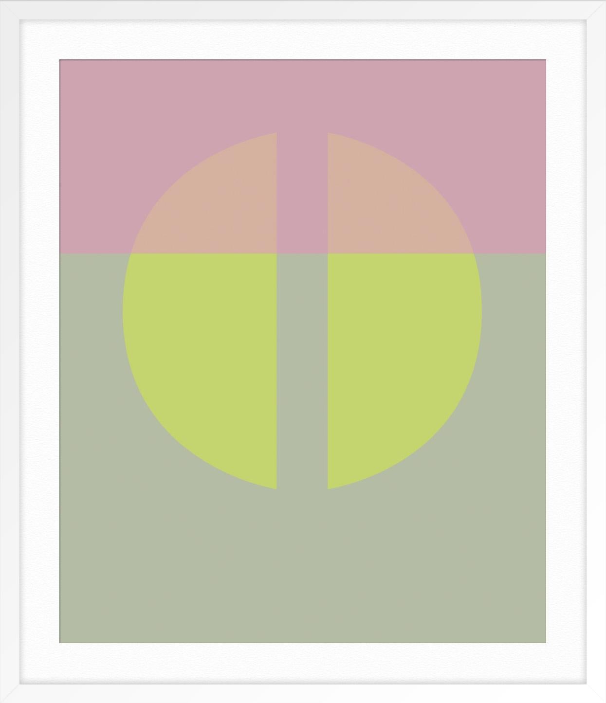 Circle 001 - Beige Abstract Print by Nicole Yates