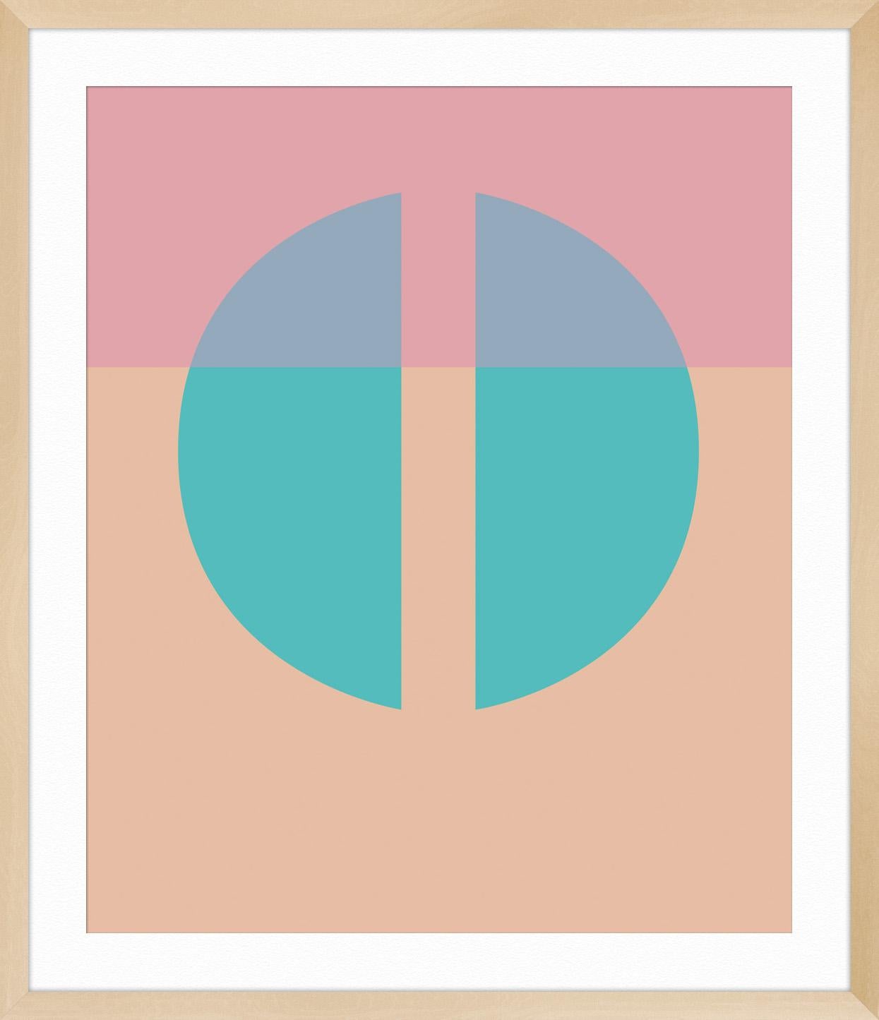 Circle 007 - Beige Abstract Print by Nicole Yates