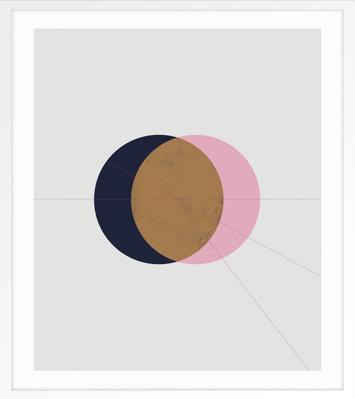 Eclipse 4 - Gray Abstract Print by Nicole Yates