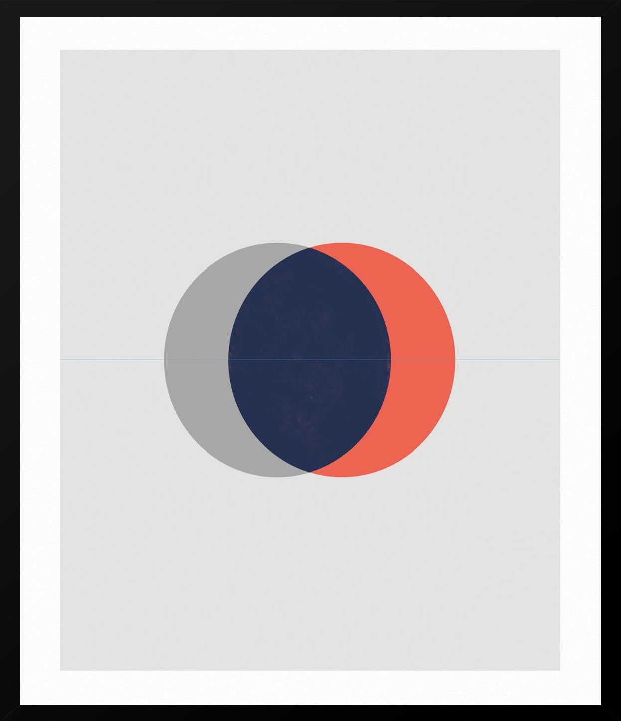 Eclipse 5 - Gray Abstract Print by Nicole Yates