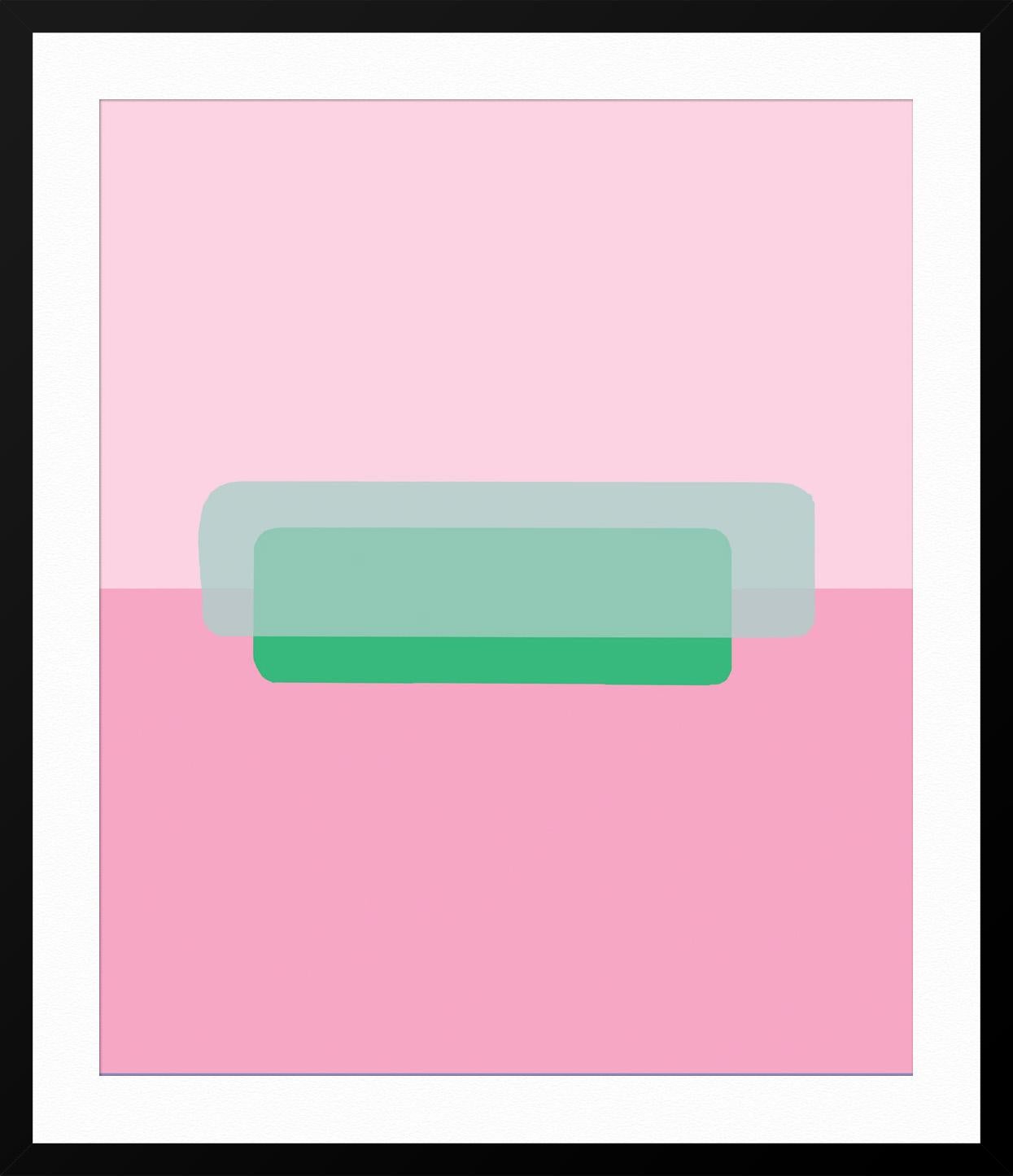 Rectangle 001 - Pink Abstract Print by Nicole Yates