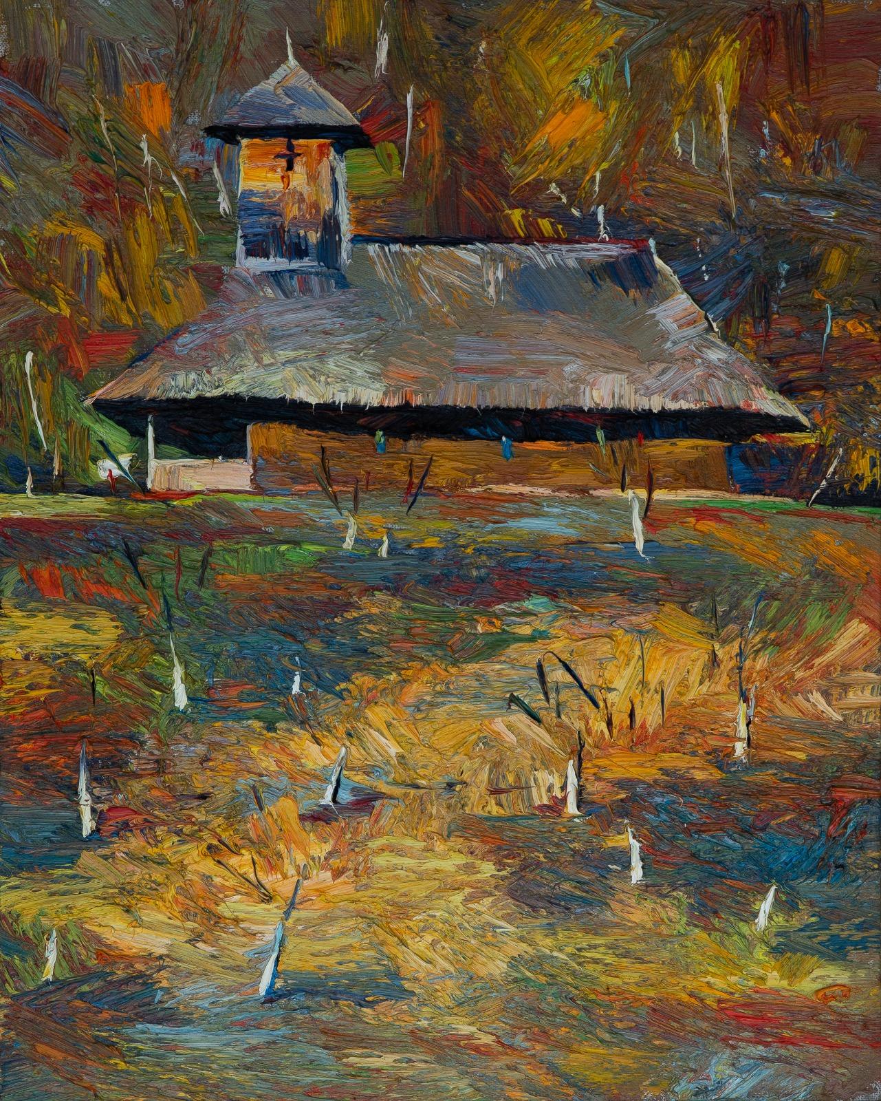 Landscape Painting Nicoleta Stati - "La tranquillité de l'automne