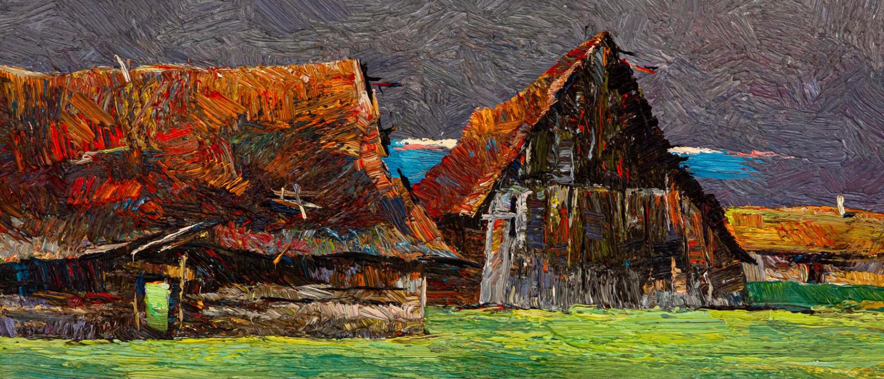 Landscape Painting de Nicoleta Stati - "Pueblo tranquilo"