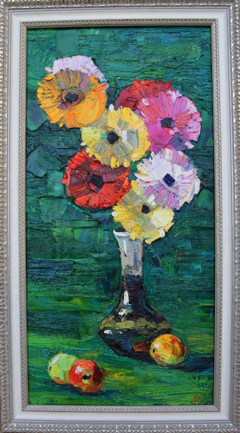 „The Transvaal Daisies“ – Painting von Nicoleta Stati