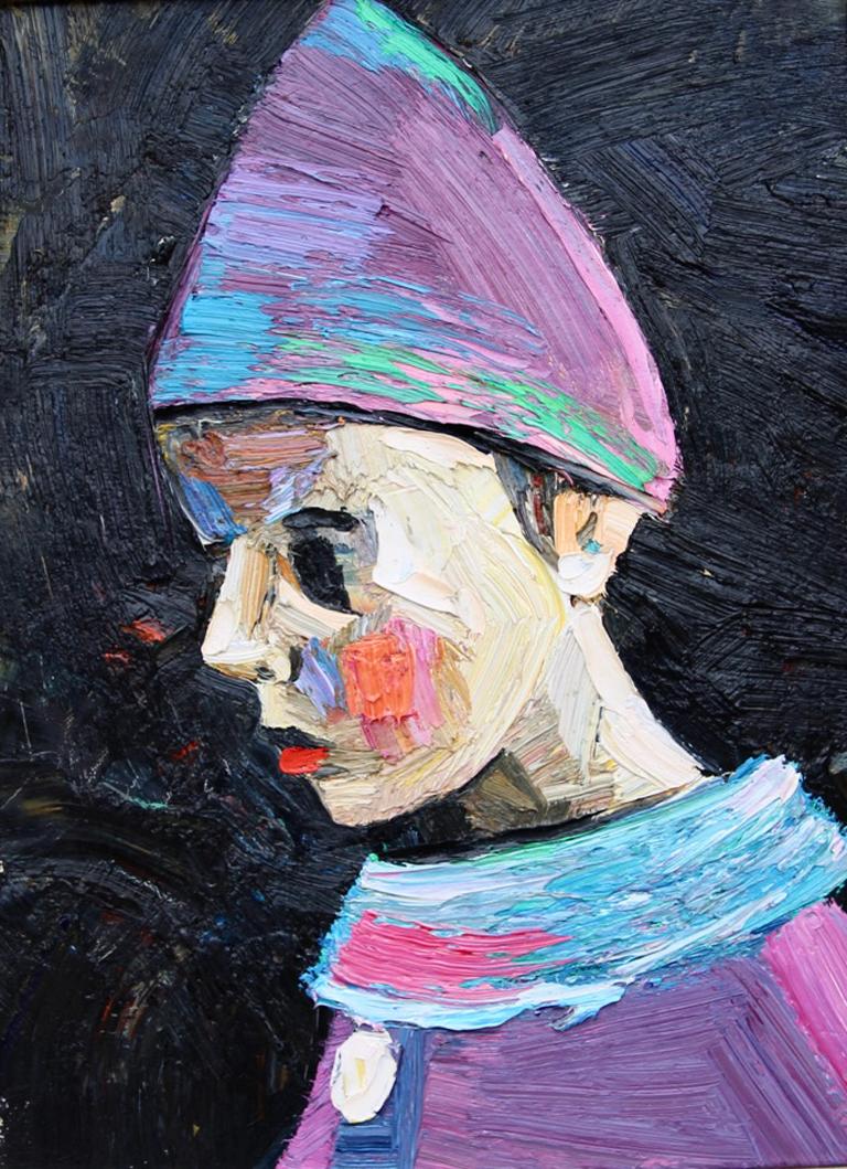 Figurative Painting di Nicoleta Stati - "Ragazzo riflessivo"