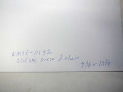 Odeon, Green 2 Chairs, Paris Metro Series