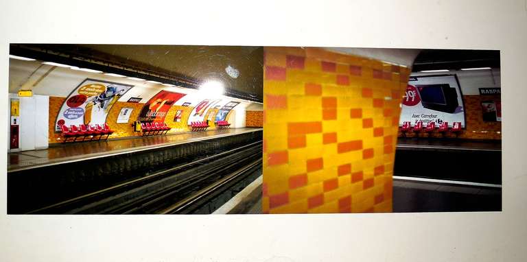 Nicoletta Munroe Color Photograph - Raspail Red, Paris Metro Series