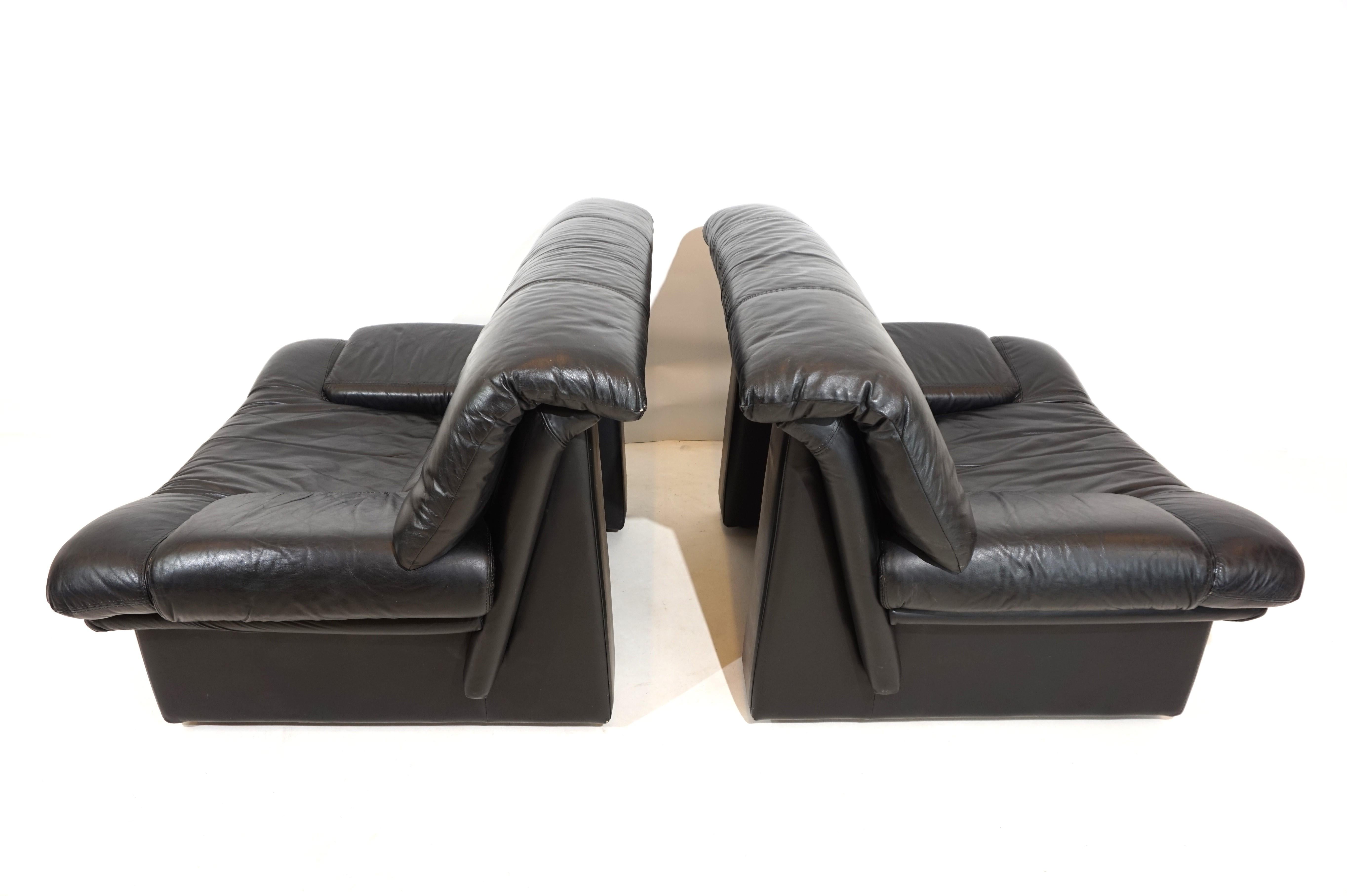 Nicoletti Salotti Ambassador leather armchair set of 2 for Avanti For Sale 6
