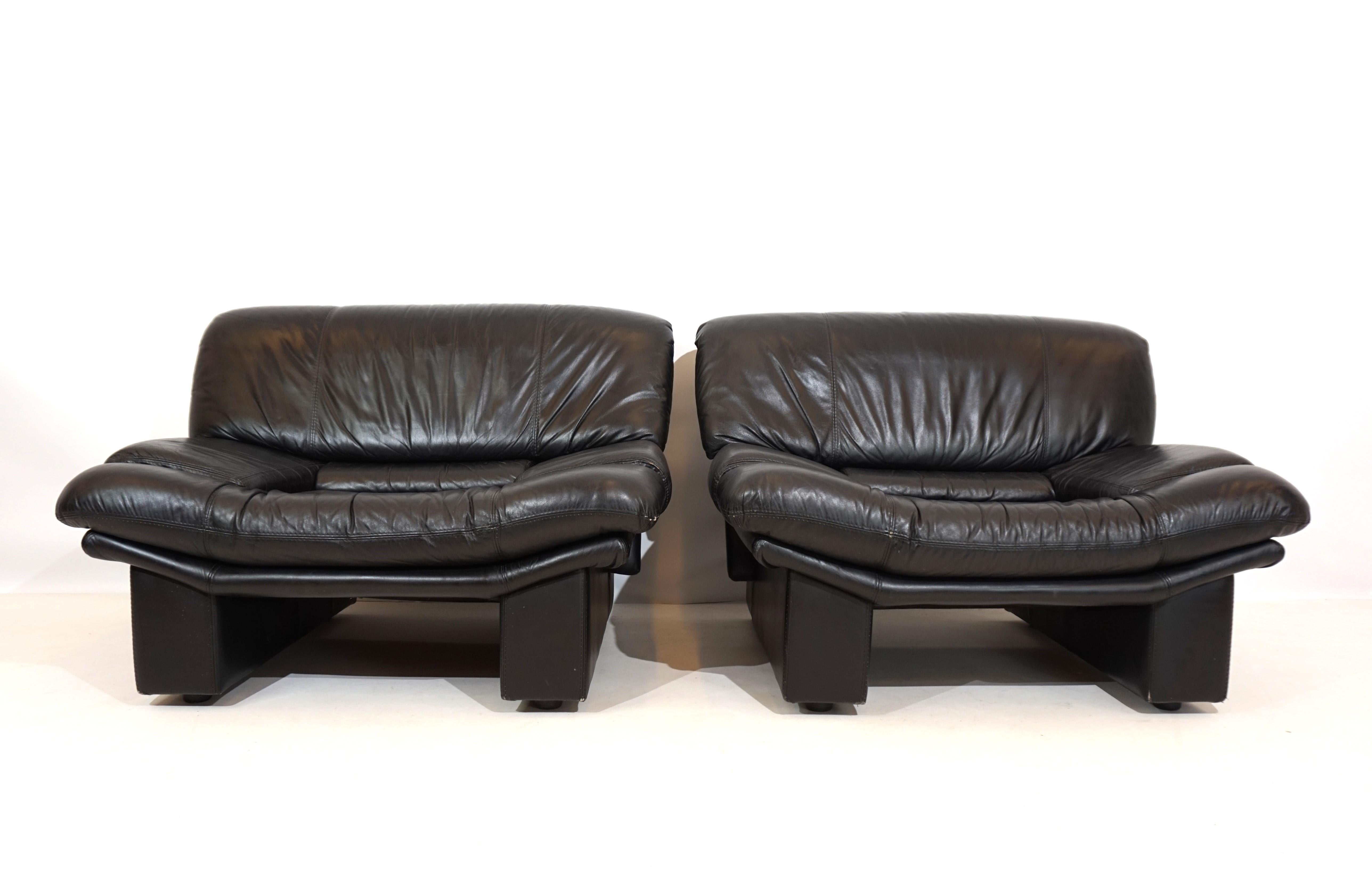 Nicoletti Salotti Ambassador leather armchair set of 2 for Avanti For Sale 7