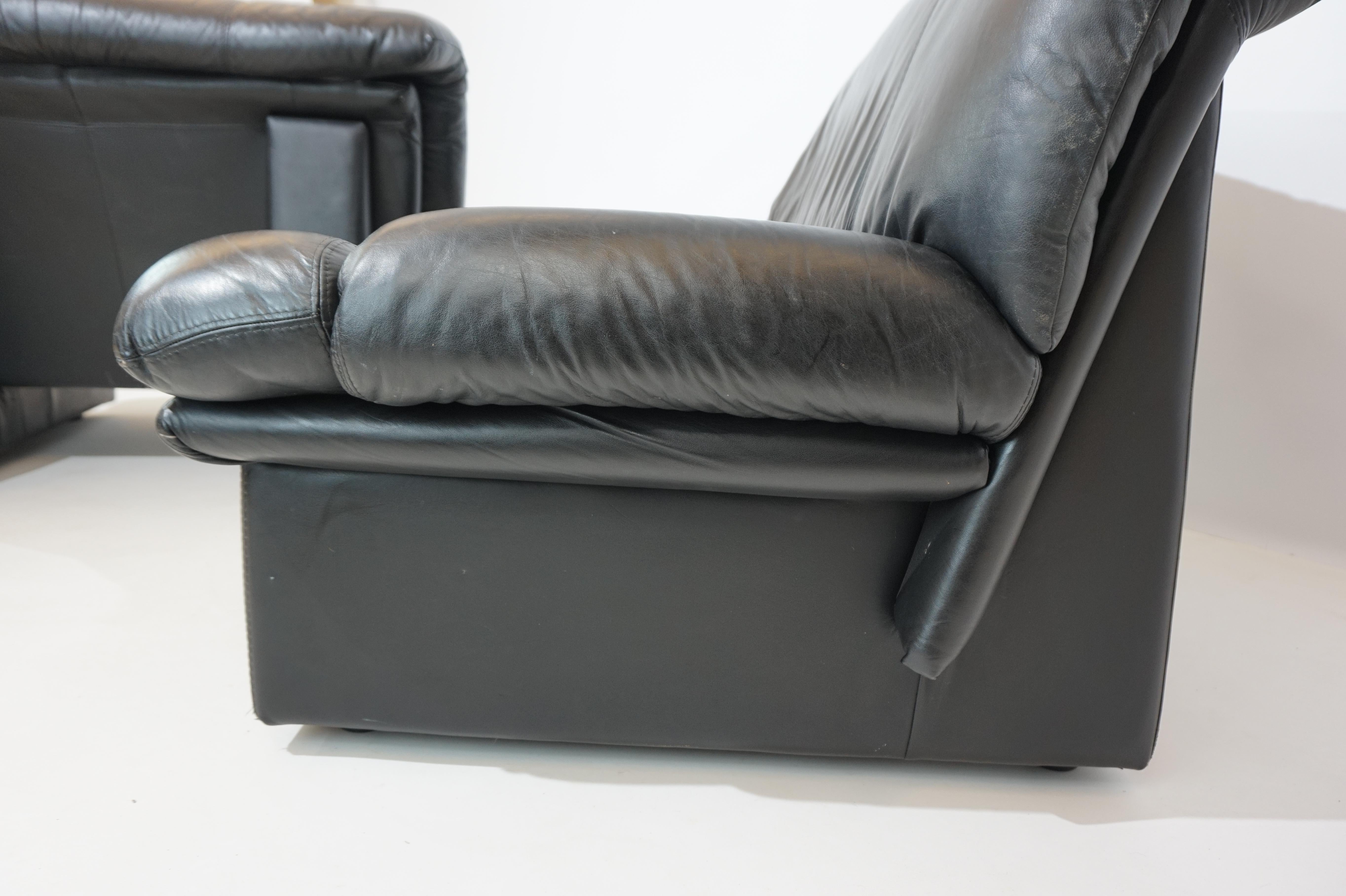 Nicoletti Salotti Ambassador leather armchair set of 2 for Avanti For Sale 9