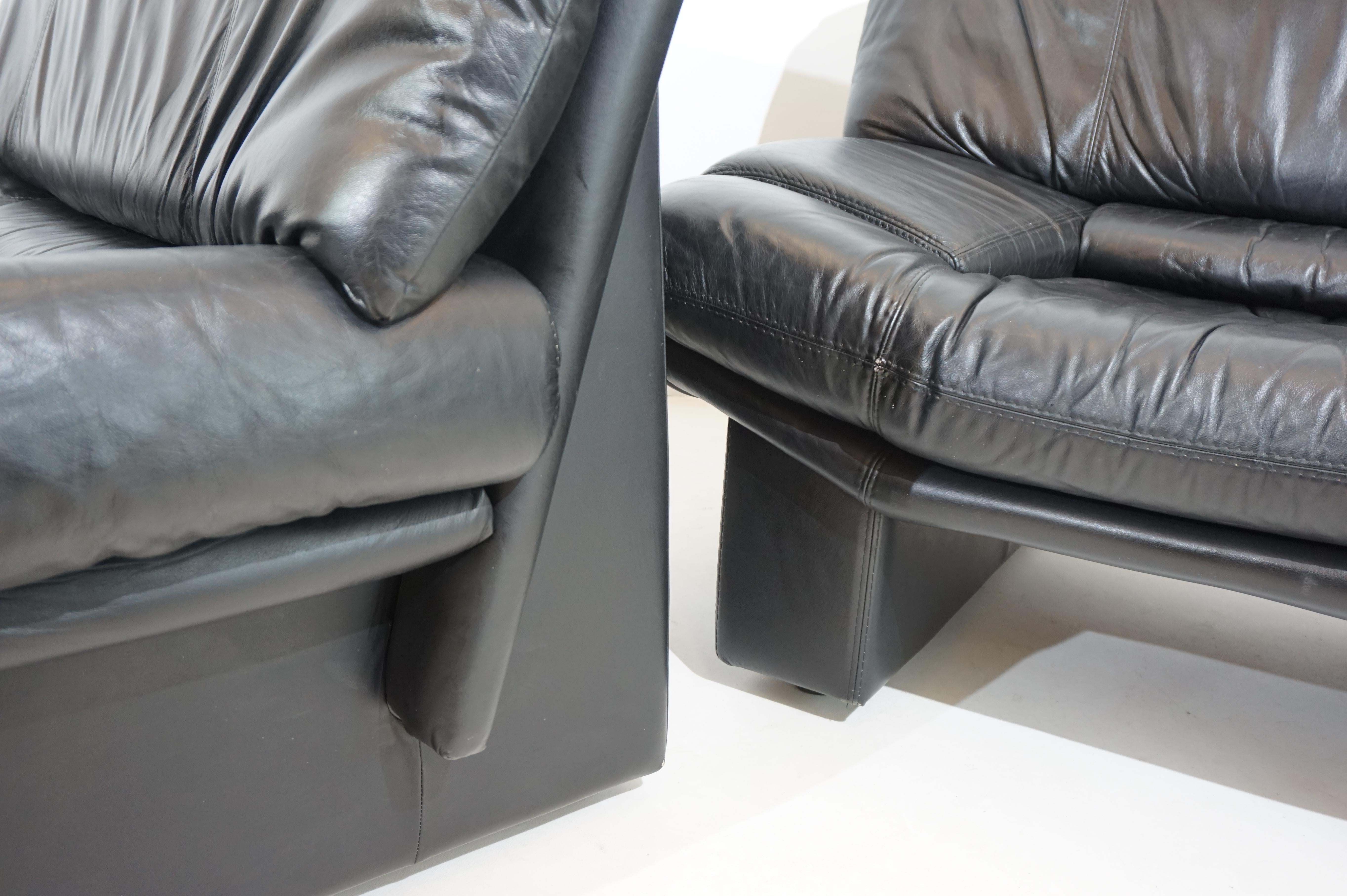 Nicoletti Salotti Ambassador leather armchair set of 2 for Avanti For Sale 11