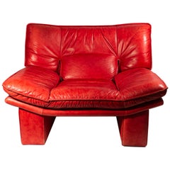 Nicoletti Salotti, Paire de fauteuils en cuir, vers 1970, Italie