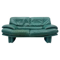 Used Nicoletti Salotti Post-Modern Italian Leather Settee Sofa
