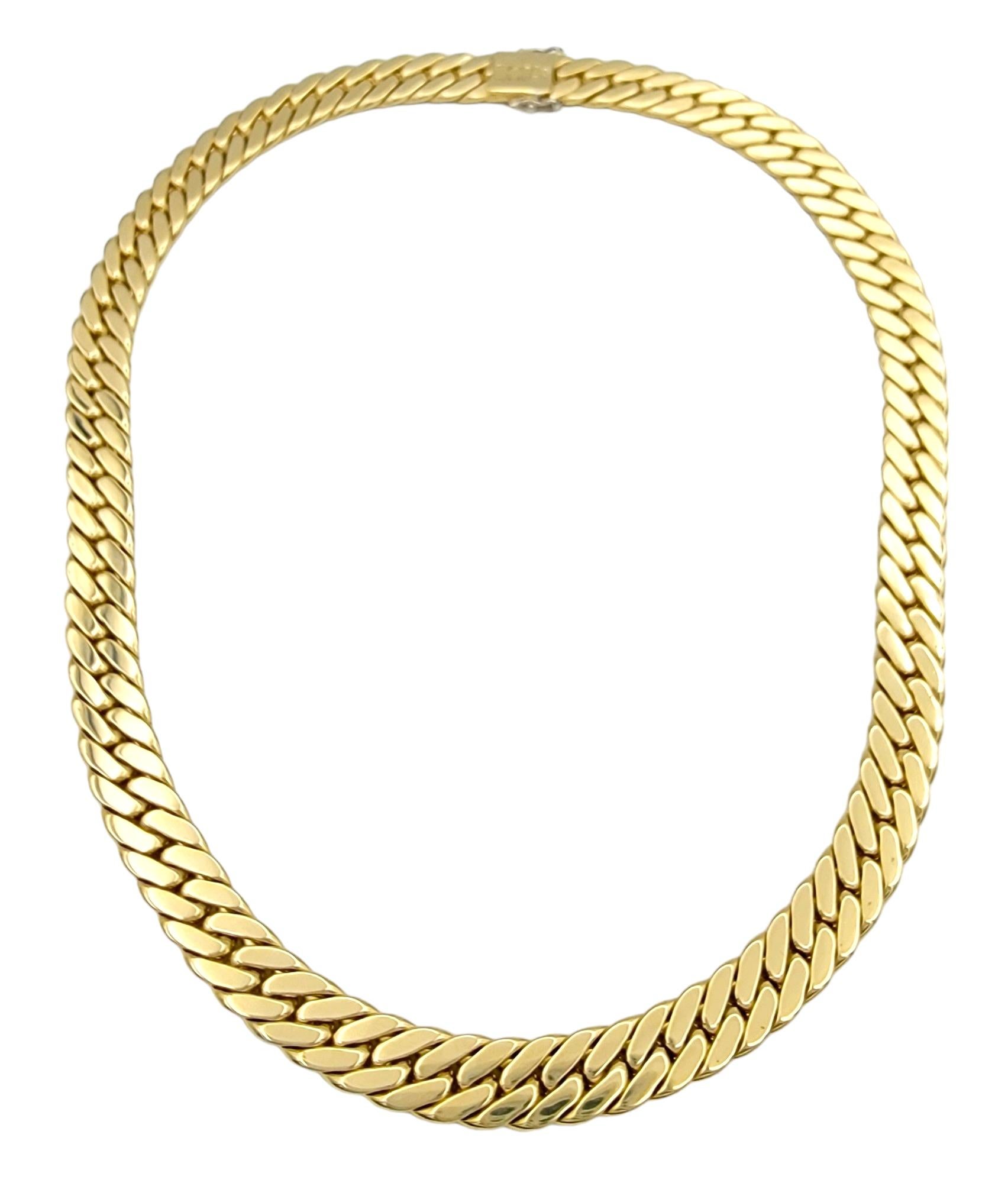 Contemporaneo Collana con catena Nicolis Cola in oro giallo 18 carati lucidata A Link da 17