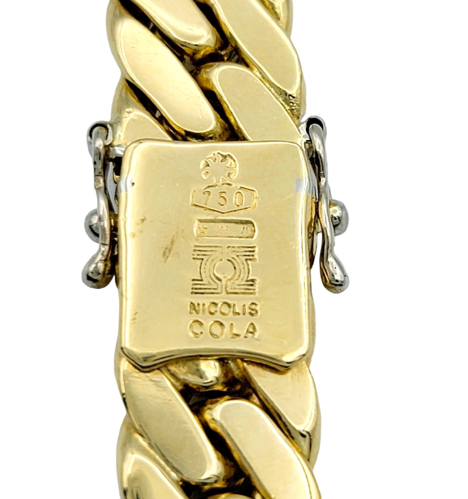Collana con catena Nicolis Cola in oro giallo 18 carati lucidata A Link da 17