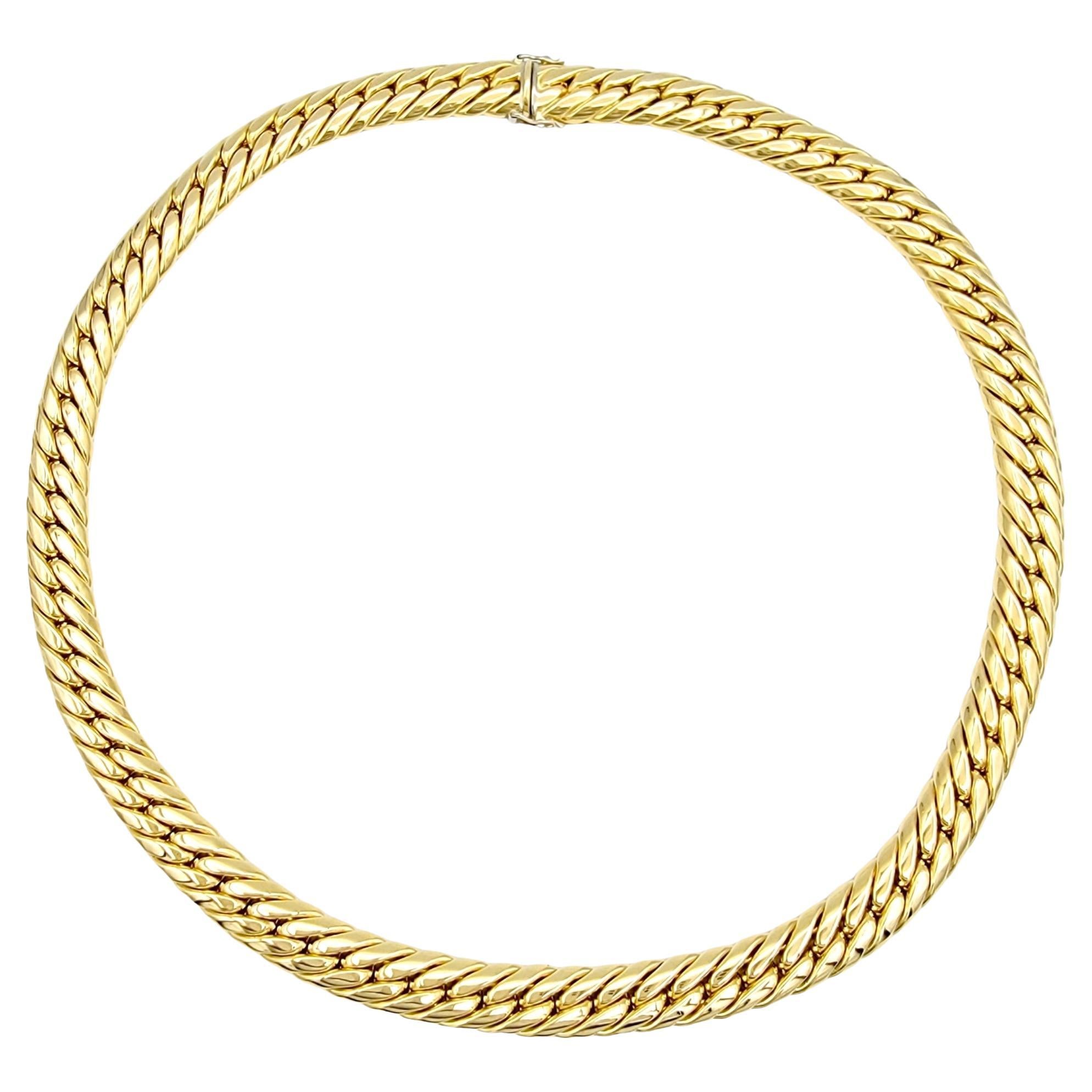 Nicolis Cola 18 Karat Yellow Gold Polished Curb Link 17" Chain Necklace