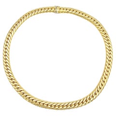 Nicolis Cola 18 Karat Gelbgold Polished Curb Link 17" Kette Halskette