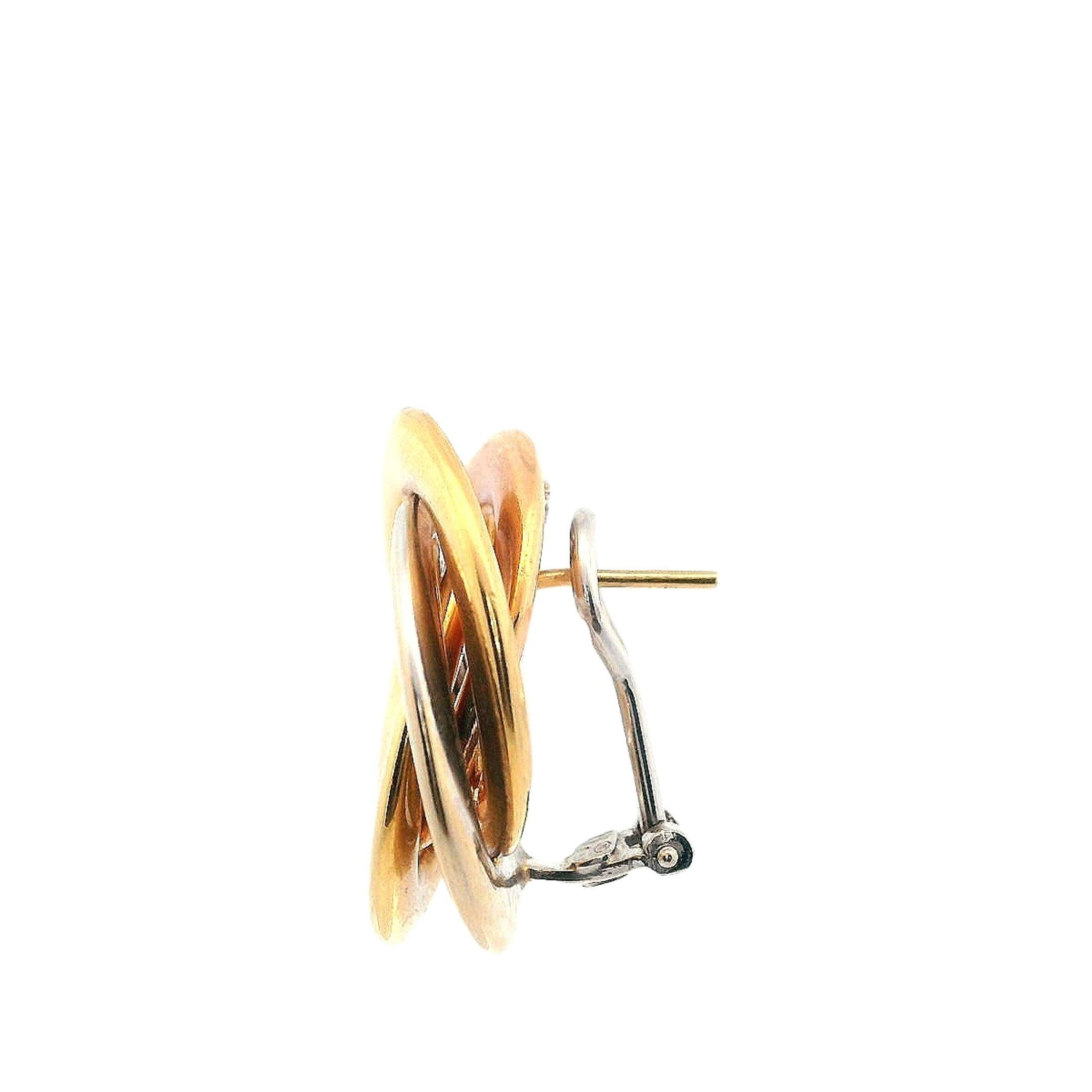 Nicolis Cola 18k Gold Lovers Knoten-Ohrringe (Modernistisch) im Angebot