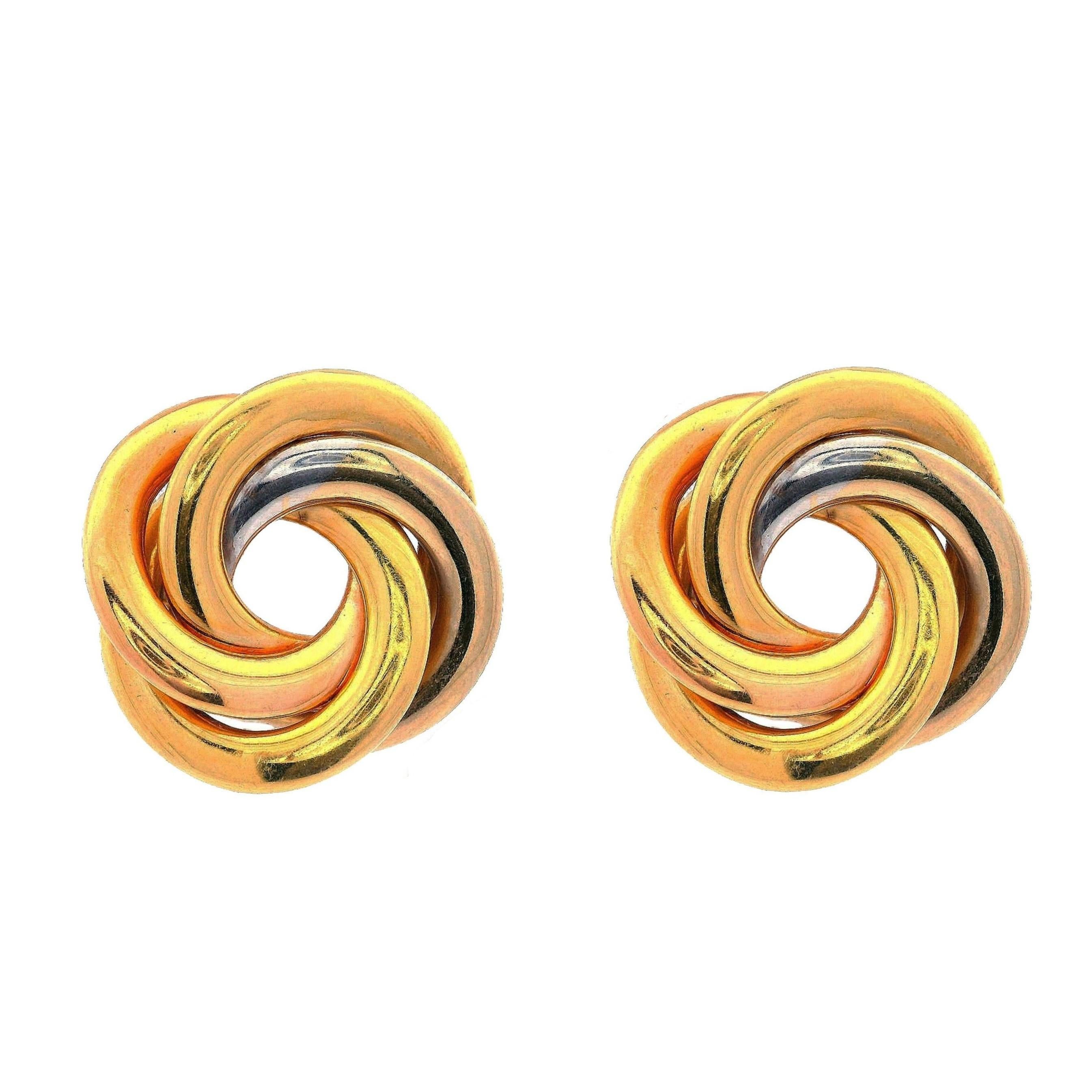 da uomo o donna Orecchini con nodo d'amore in oro 18k di Nicolis Cola in vendita