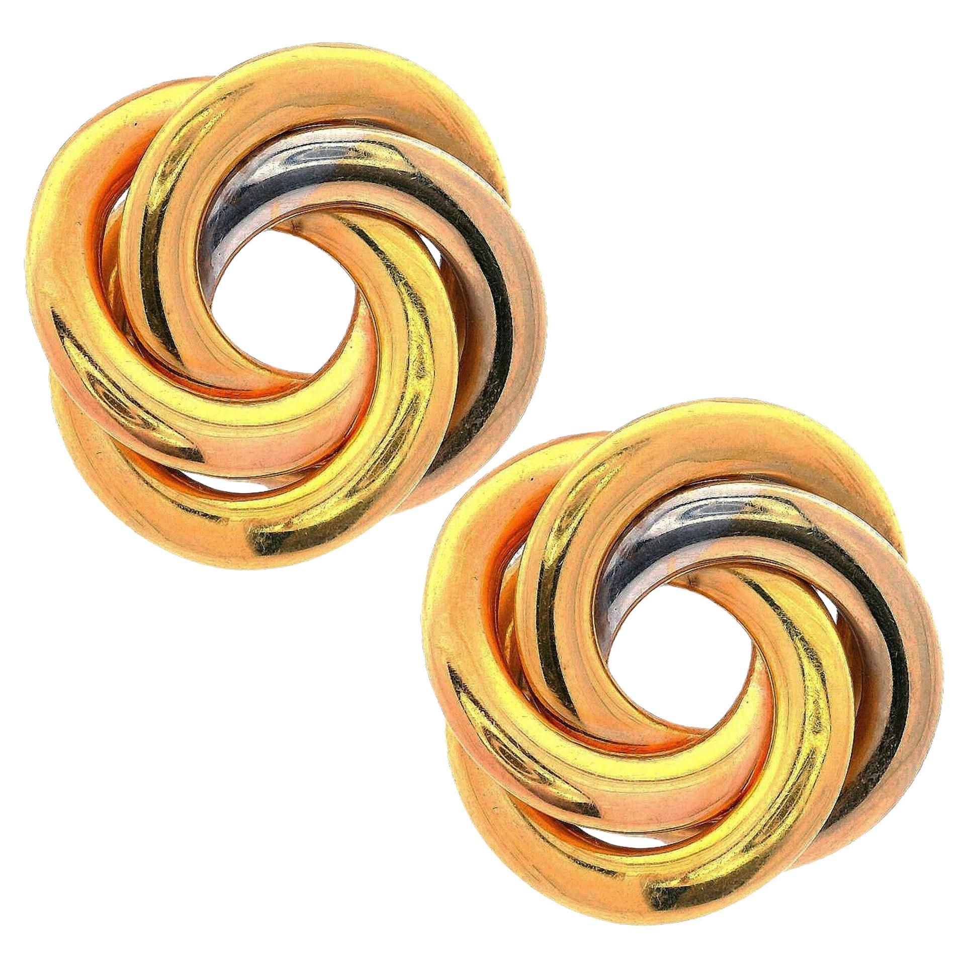 Nicolis Cola 18k Gold Lovers Knoten-Ohrringe im Angebot