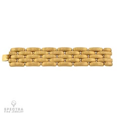 Nicolis Cola Bracciale a 5 file di maglie a scacchiera in oro giallo 18k Made in Italy