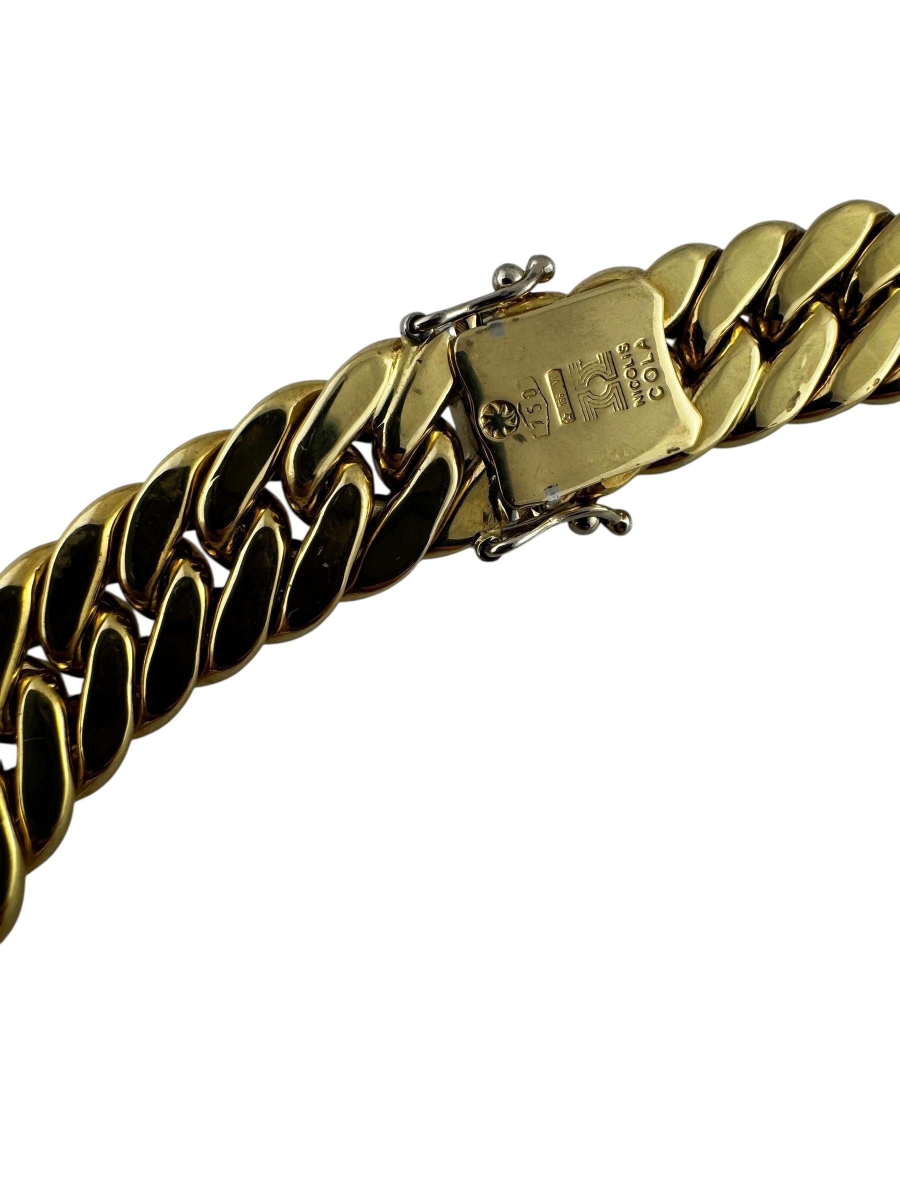 Nicolis Cola 18K Gelbgold abgestufte Curb Link Halskette 18