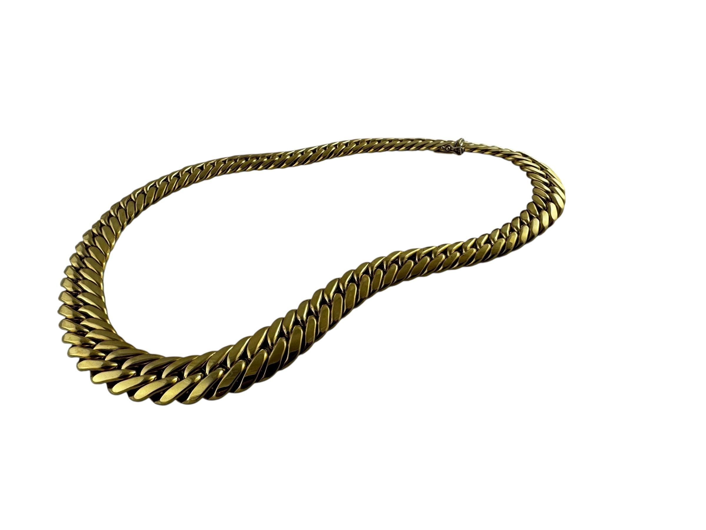 Nicolis Cola 18K Gelbgold abgestufte Curb Link Halskette 18