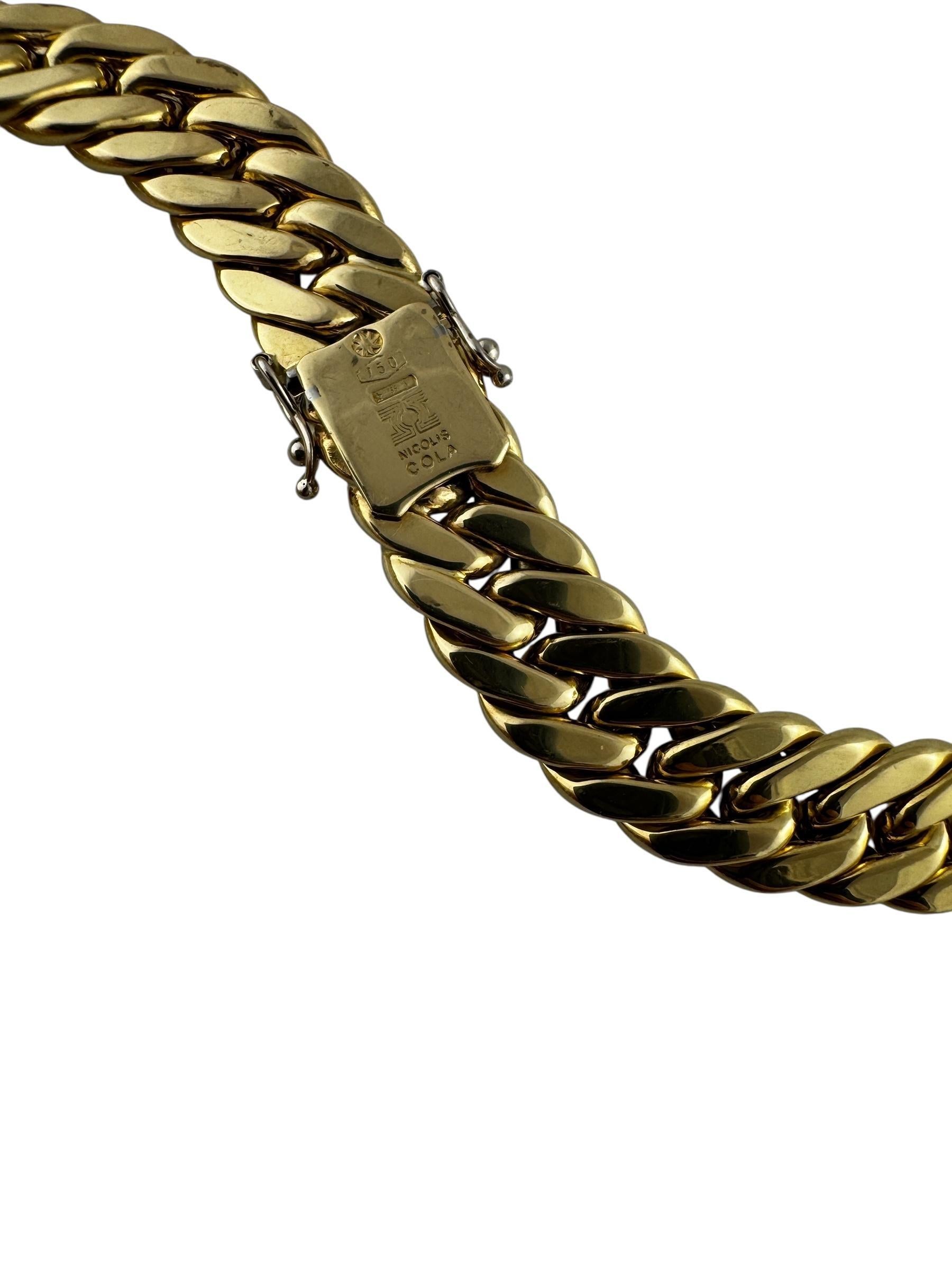 Nicolis Cola 18K Gelbgold abgestufte Curb Link Halskette 18