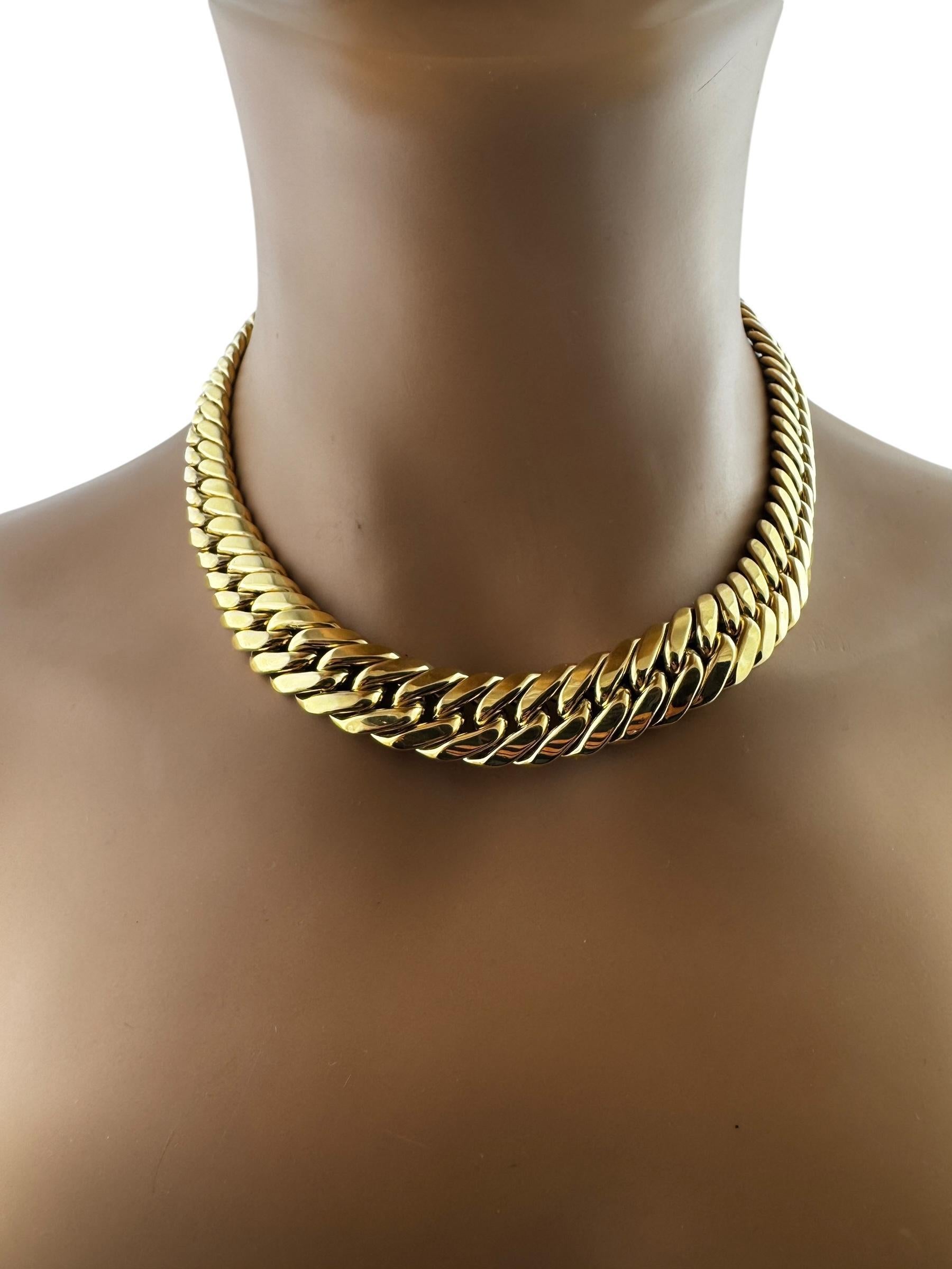 Nicolis Cola 18K Gelbgold abgestufte Curb Link Halskette 18