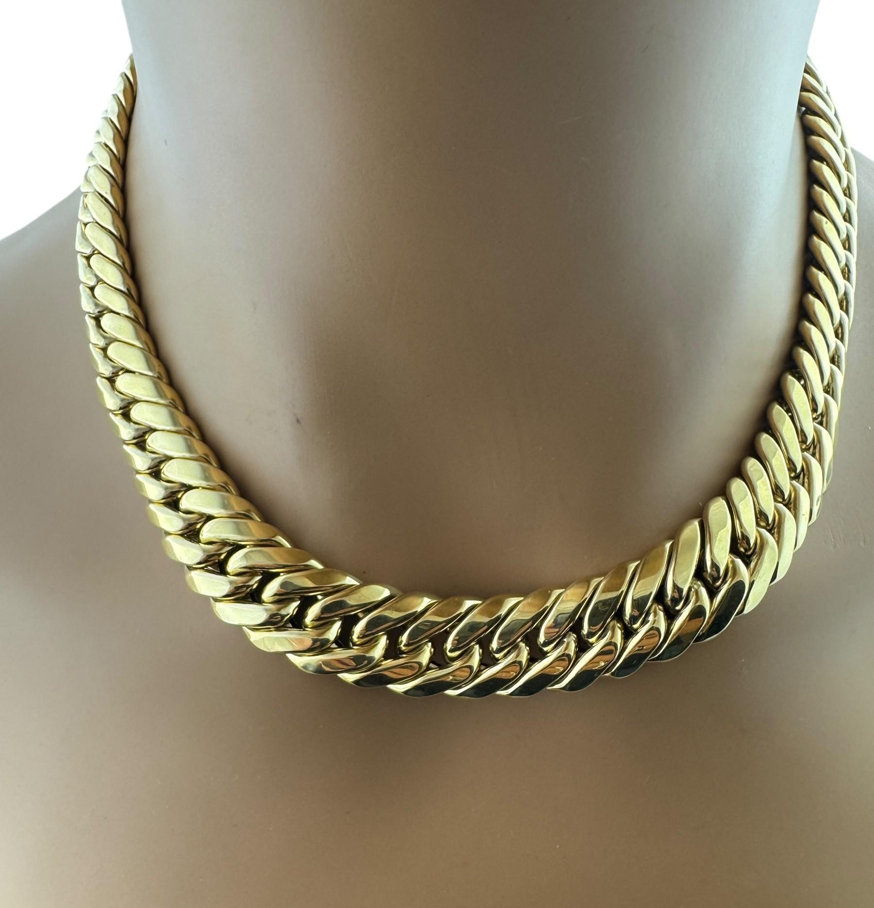 Nicolis Cola 18K Gelbgold abgestufte Curb Link Halskette 18