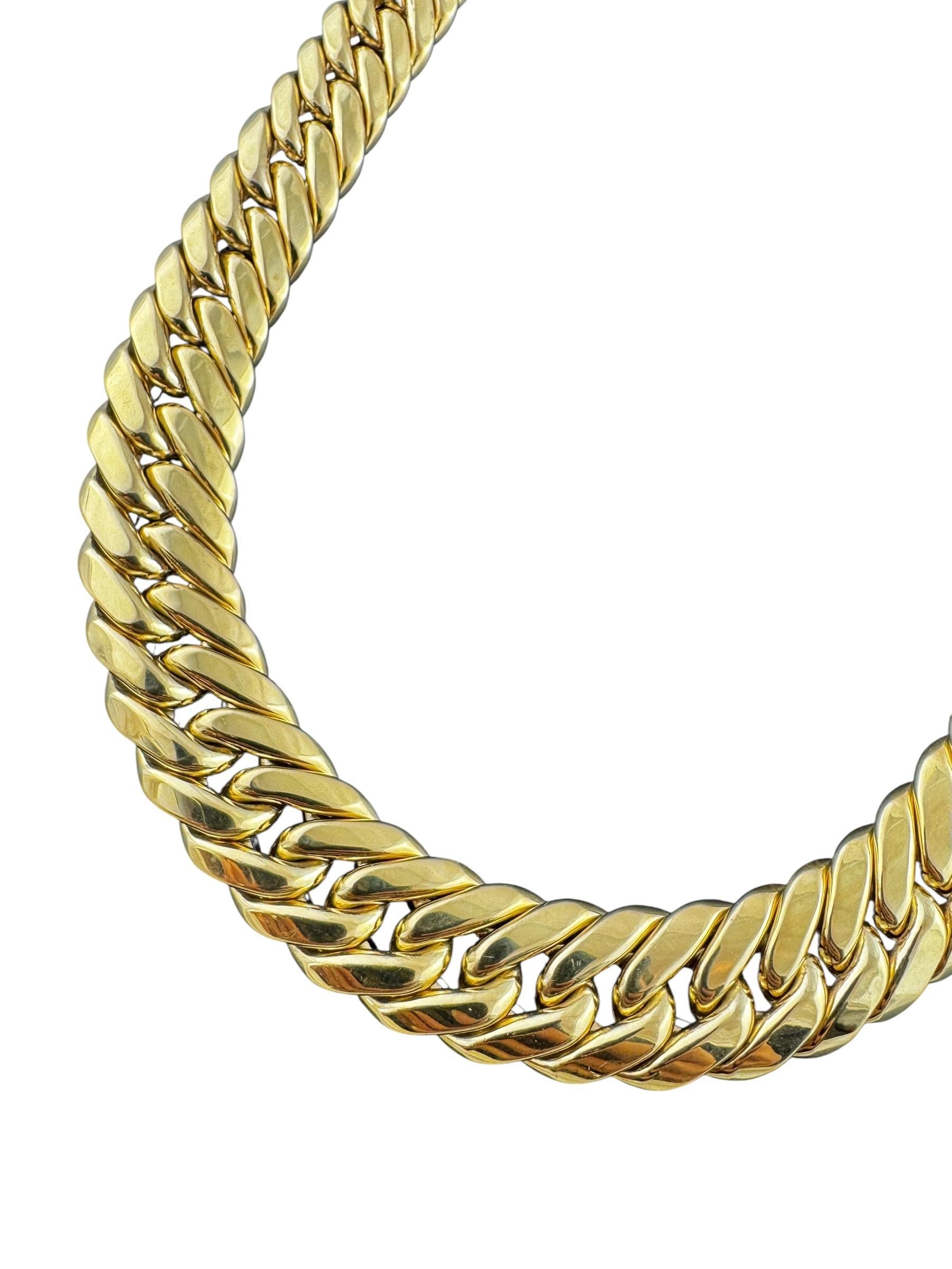 Nicolis Cola 18K Gelbgold abgestufte Curb Link Halskette 18