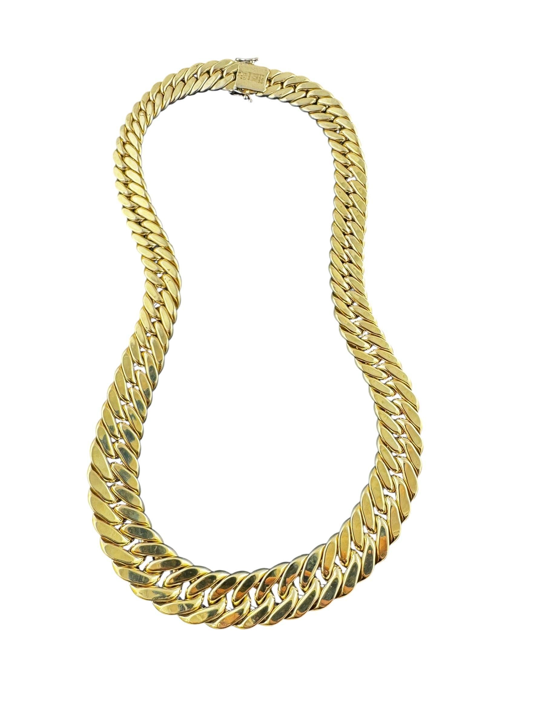 Nicolis Cola 18K Gelbgold abgestufte Curb Link Halskette 18