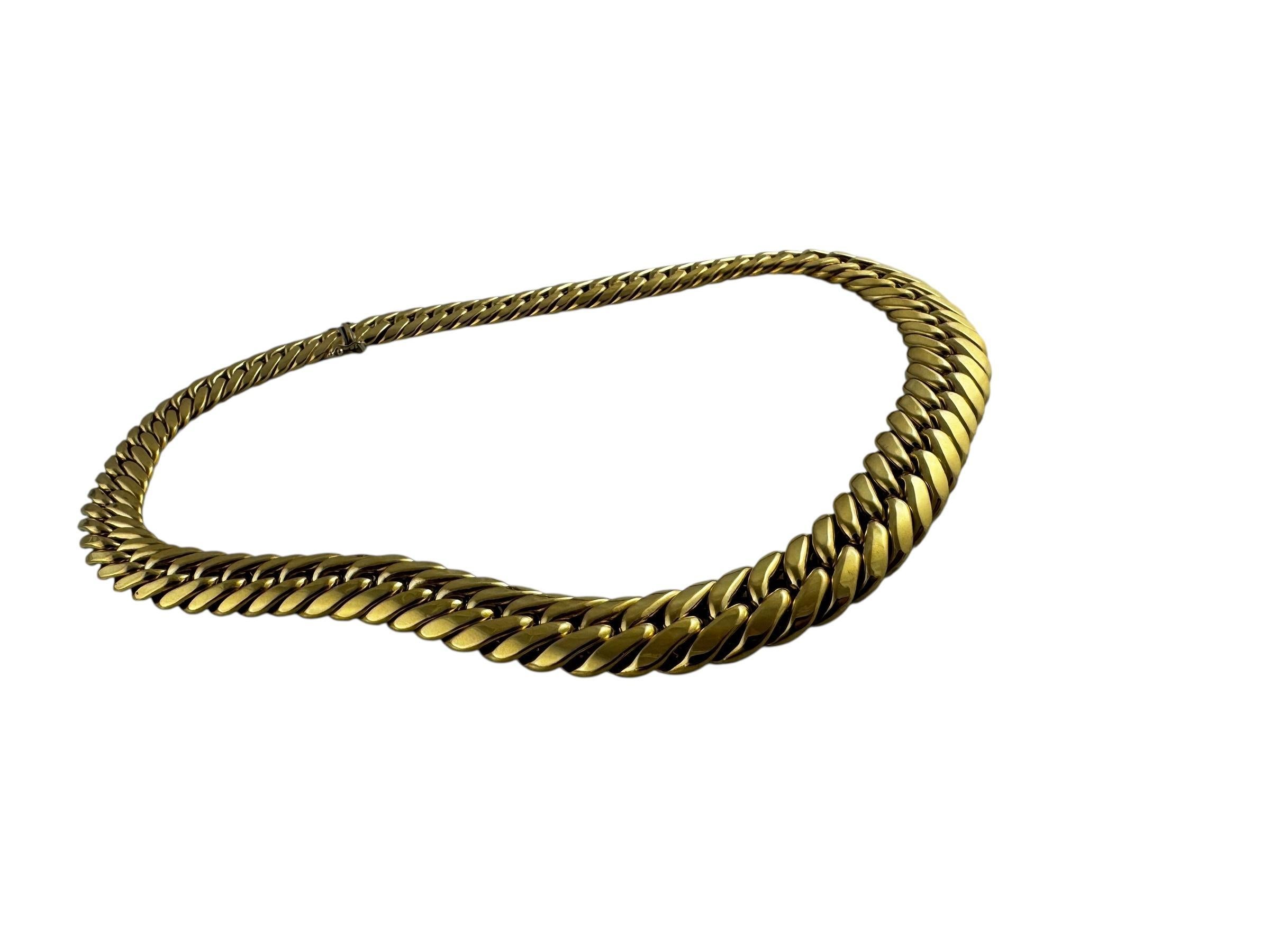 Nicolis Cola 18K Gelbgold abgestufte Curb Link Halskette 18