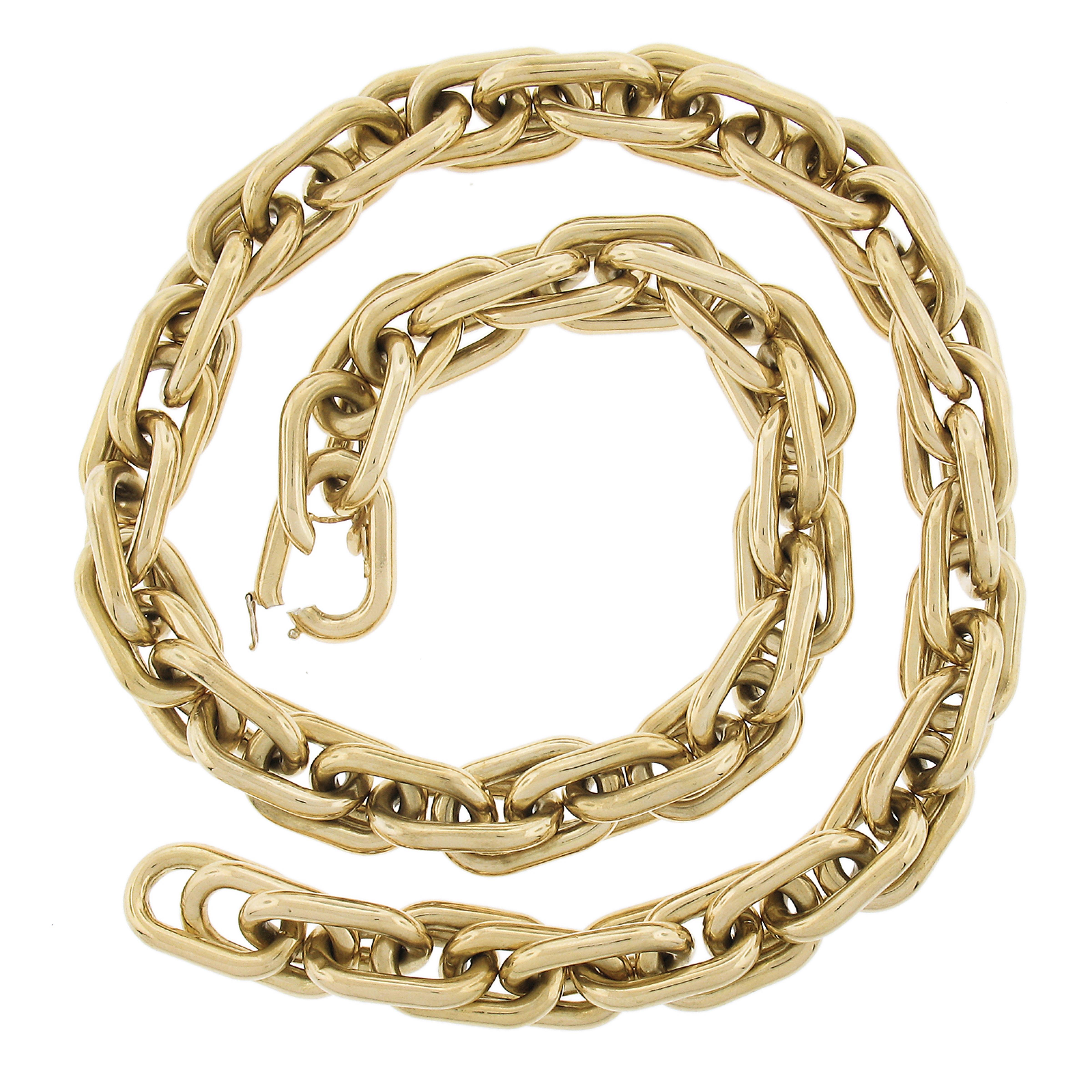 Super substantial necklace by famed Italian maker Mr. Nicolis Cola! Weighing in at over 170 grams of pure 18k yellow gold - this really is an heirloom necklace to be enjoyed for many decades to come! Enjoy!

Material: Solid 18k Yellow Gold
Weight: