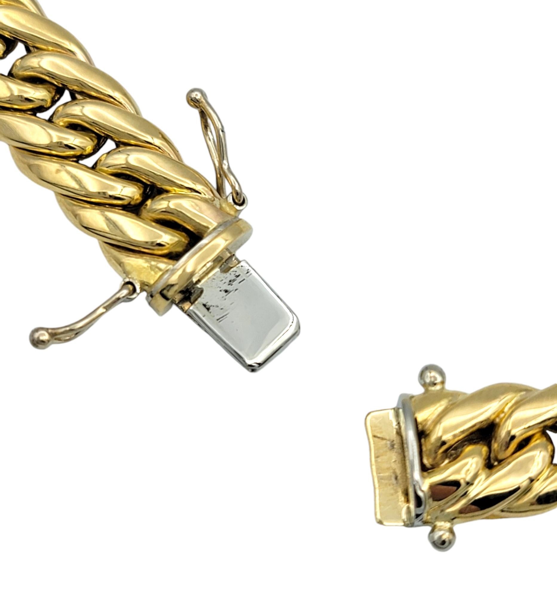 Contemporain Nicolis Cola Collier à maillons en chaîne graduée de 18 pouces en or jaune 18 carats en vente