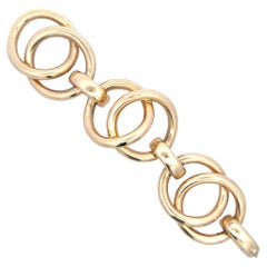Nicolis Cola Large Interlocking Round Link Bracelet 18KT Yellow Gold 126.7 Grams