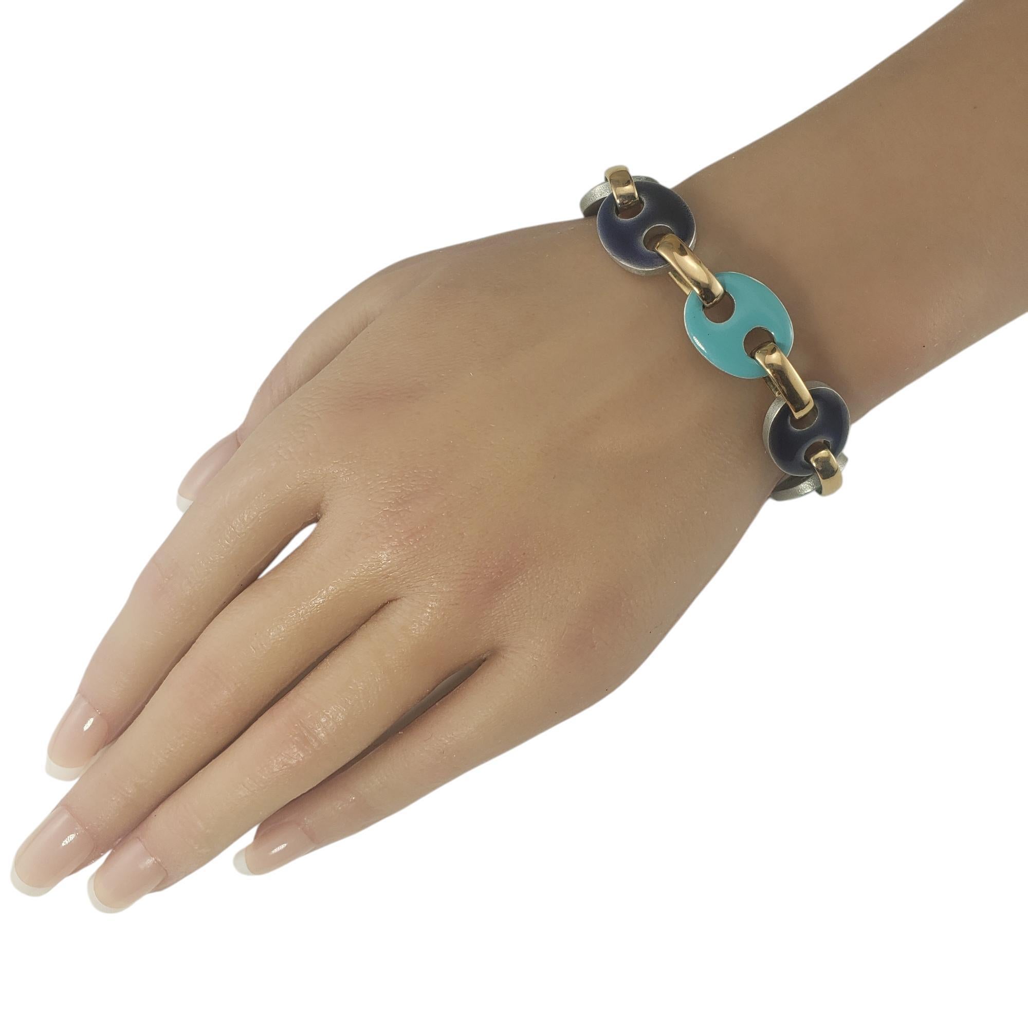 Nicolis-Cola Nardi 18K Yellow Gold and Metal Enamel Bracelet #19688 2