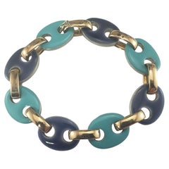 Nicolis-Cola Nardi 18K Yellow Gold and Metal Enamel Bracelet #19688