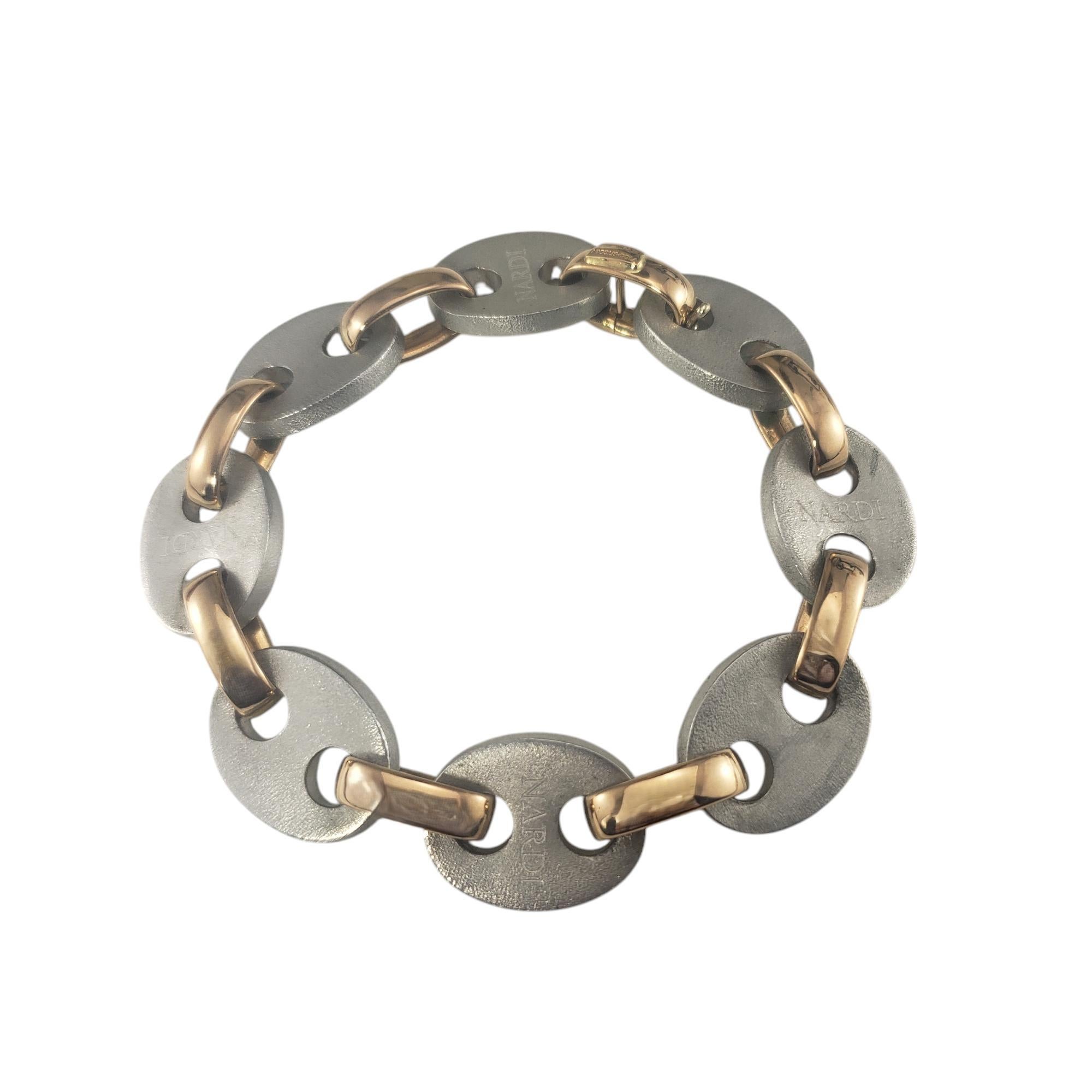 Nicolis-Cola Nardi 18K Yellow Gold and Metal Enamel Bracelet #20274 In Good Condition In Washington Depot, CT