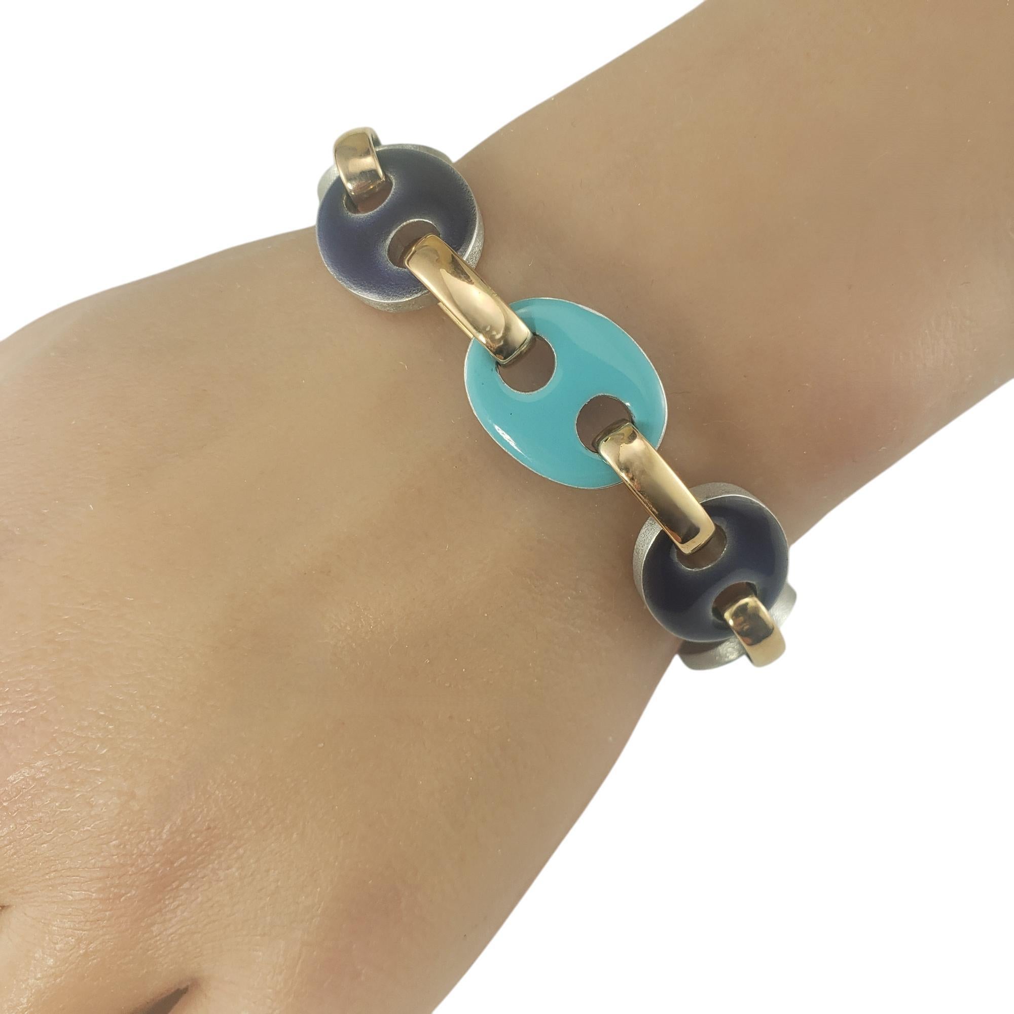 Nicolis-Cola Nardi 18K Yellow Gold and Metal Enamel Bracelet #20274 3